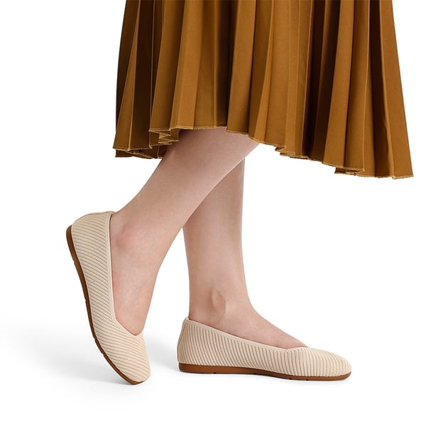 Machine Washable Arch Support Flats - APRICOT - 1