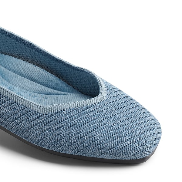 Machine Washable Arch Support Flats - DENIM BLUE - 7