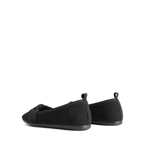 Machine Washable Knit Bow Flats - BLACK - 6