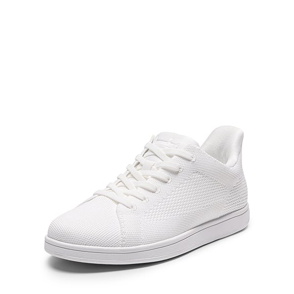 Water-Resistant Slip-On Knit Sneakers - WHITE -  0