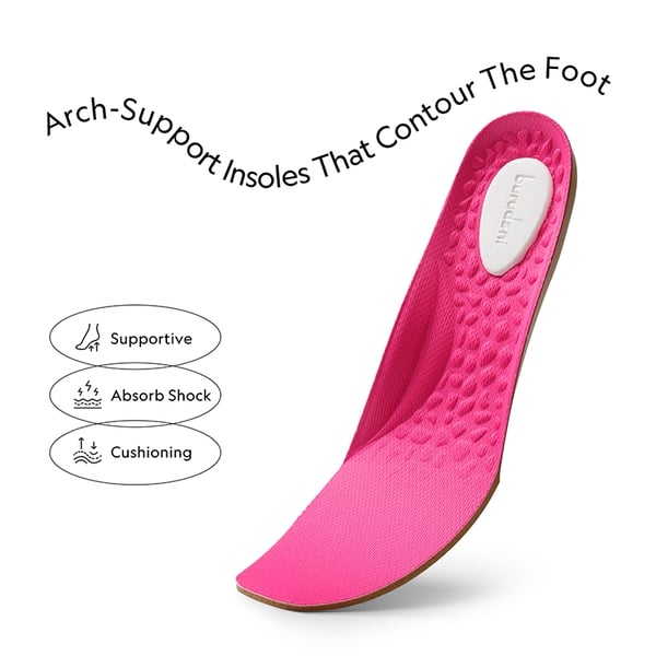 Square Toe Cushioned Knit Flats - APRICOT-HOT PINK - 2