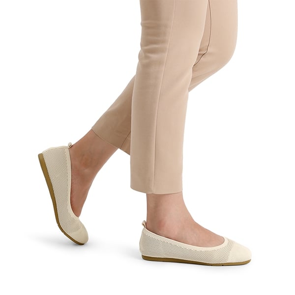 Breathable & Comfortable Square-Toe Flats  - APRICOT - 1