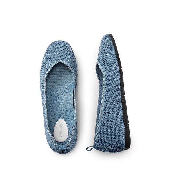 Machine Washable Arch Support Flats - DENIM BLUE - 4