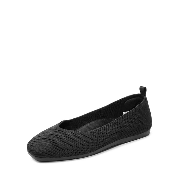Machine Washable Arch Support Flats - BLACK -  0