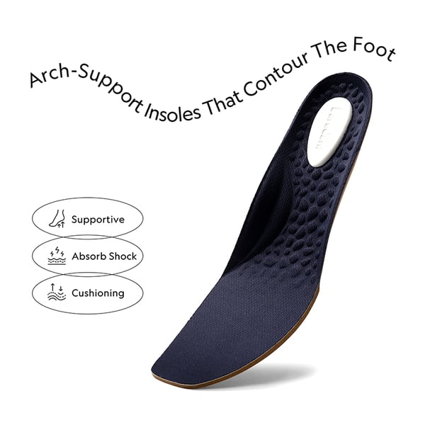 Machine Washable Arch Support Flats - NAVY - 2