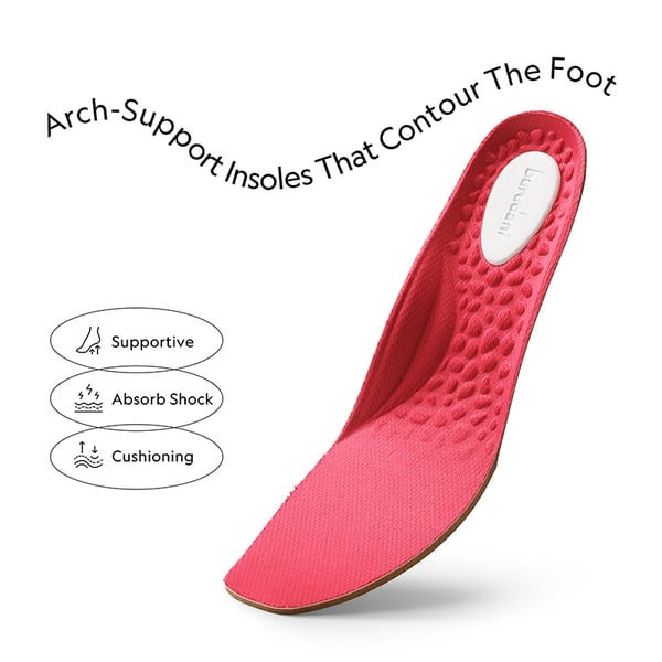 Machine Washable Arch Support Flats - RED - 2