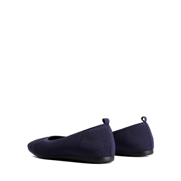 Breathable & Comfortable Square-Toe Flats  - NAVY - 5