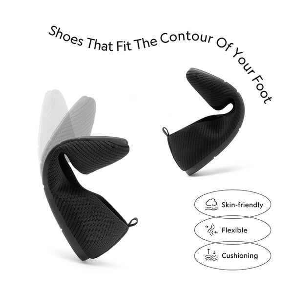 Machine Washable Arch Support Flats - BLACK - 3