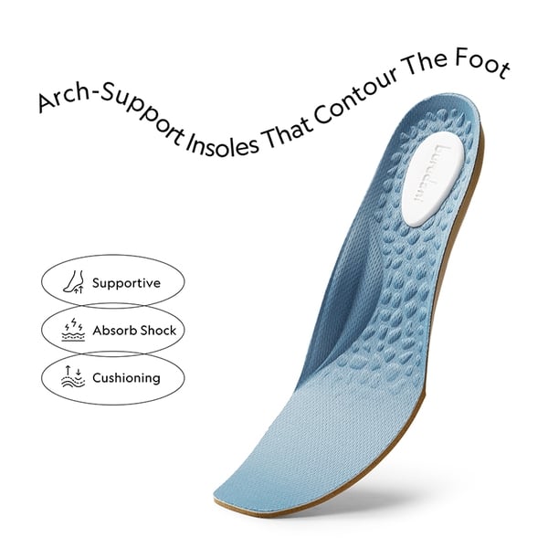 Square Toe Cushioned Knit Flats - DENIM BLUE - 2