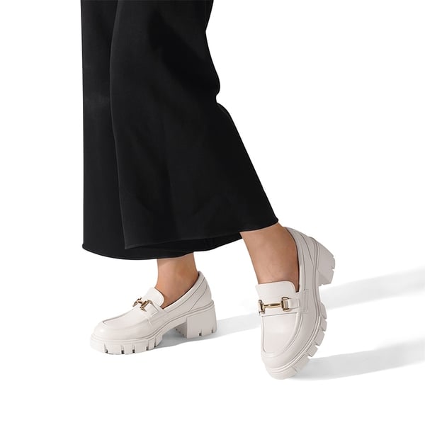 Chunky Slip-On Loafers - BEIGE - 1