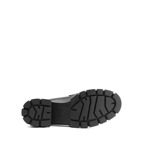 Chunky Slip-On Loafers - BLACK - 5