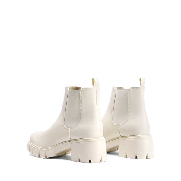 Chunky Lug Sole Chelsea Boots - BEIGE - 5