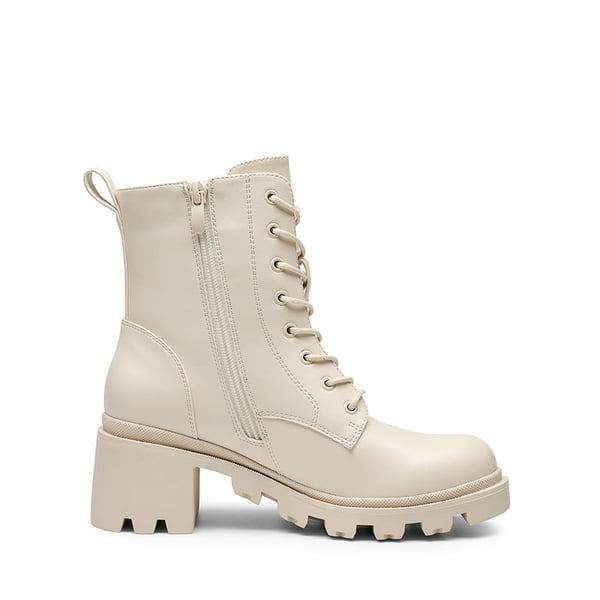 Lug Sole Combat Boots - BEIGE - 3