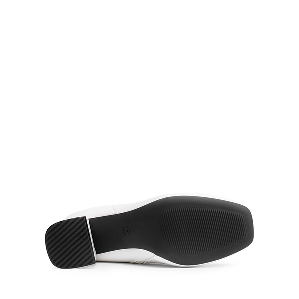 Mid Calf Square-Toe Gogo Boots - WHITE - 3