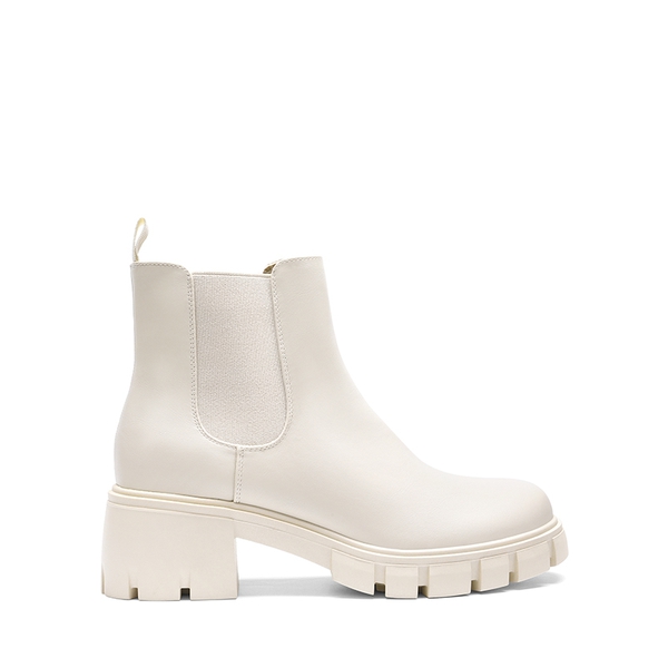Chunky Lug Sole Chelsea Boots - BEIGE - 3
