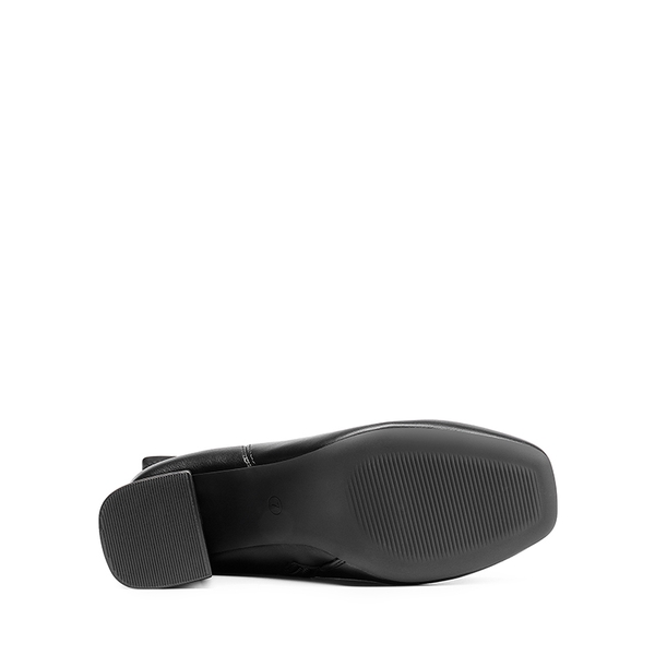 Mid Calf Square-Toe Gogo Boots - BLACK - 3