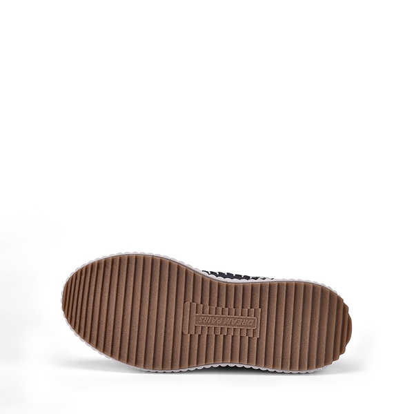 [Arch] Tweed-Effect Platform Fashion Sneakers - BLACK - 6