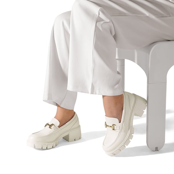 Chunky Slip-On Loafers - BEIGE - 2