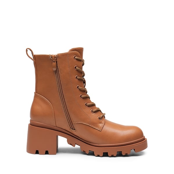 Lug Sole Combat Boots - BROWN - 3
