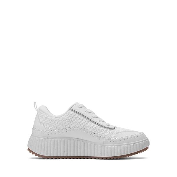 [Arch] Tweed-Effect Platform Fashion Sneakers - WHITE - 3