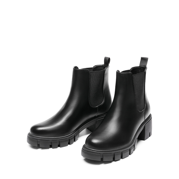 Chunky Lug Sole Chelsea Boots - BLACK - 4