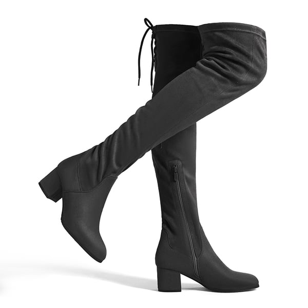 Women s Thigh High Boots Chunky Heel Boots Dream Pairs