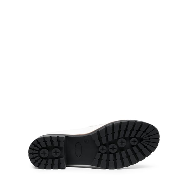 Casual Dress Chunky Penny Loafers - WHITE-PU - 5