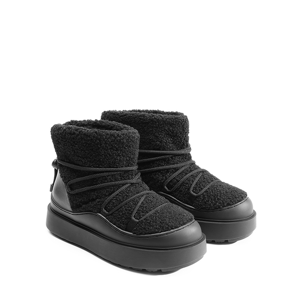 Outdoor Faux Fur Snow boots - BLACK-FURRY - 5