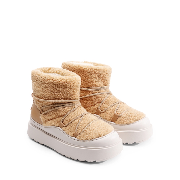 Outdoor Faux Fur Snow boots - TAN-FURRY - 5