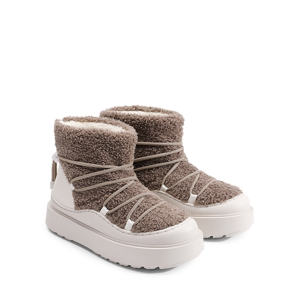 Outdoor Faux Fur Snow boots - KHAKI-FURRY - 5