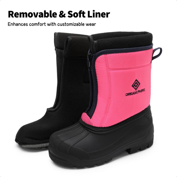 Kids Waterproof Snow Boots for boys and girls - FUCHSIA NAVY - 1