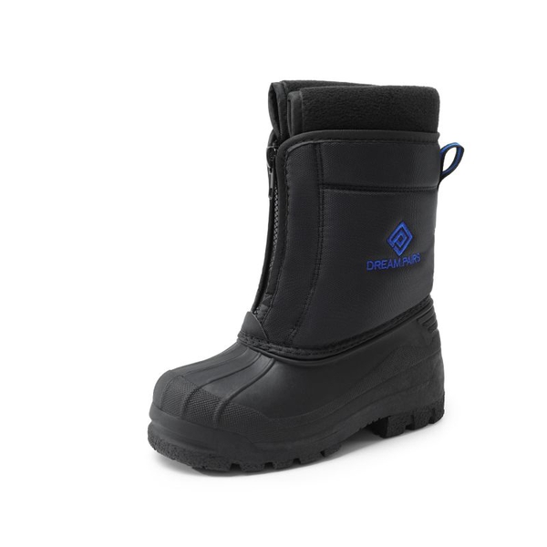 Kids Waterproof Snow Boots for boys and girls - BLACK ROYAL -  0