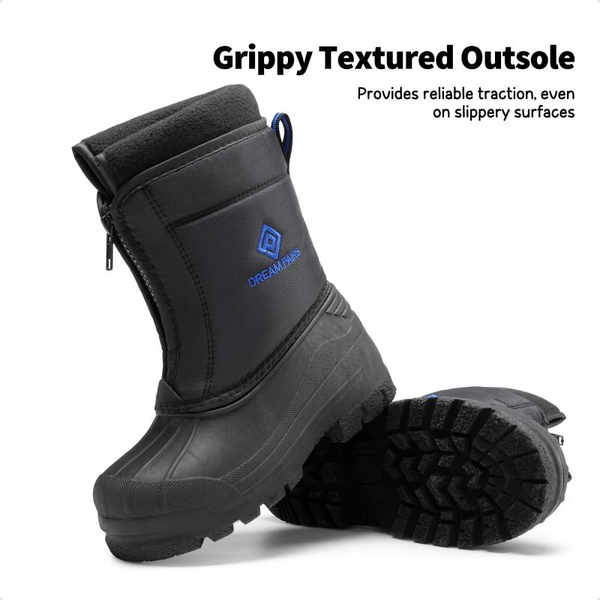 Kids Waterproof Snow Boots for boys and girls - BLACK ROYAL - 4