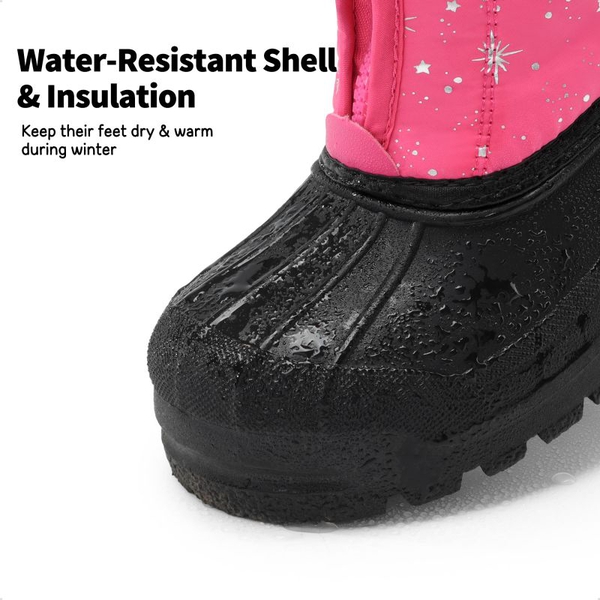 Kids Waterproof Snow Boots for boys and girls - FUCHSIA MULTI - 3