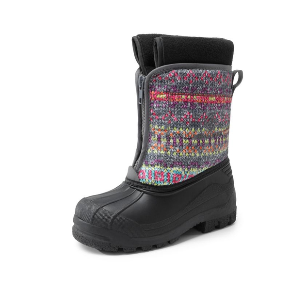 Kids Waterproof Snow Boots for boys and girls - GREY MULTI -  0