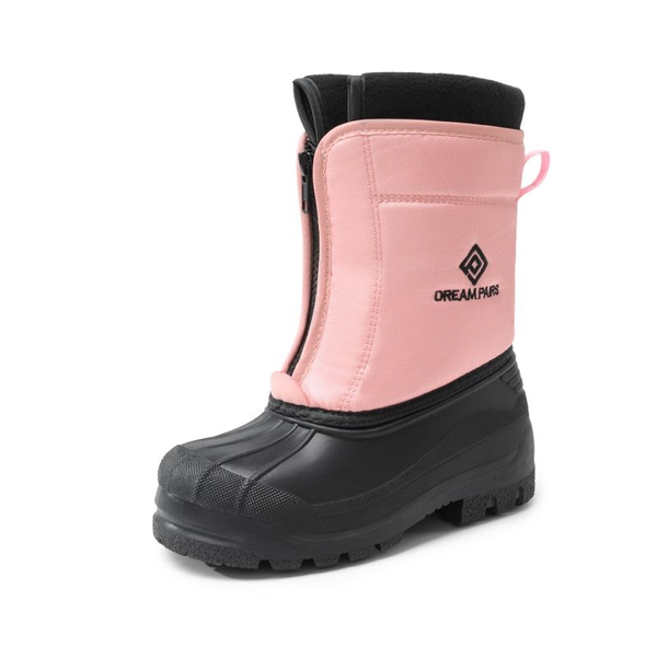 Kids Waterproof Snow Boots for boys and girls - PINK -  0