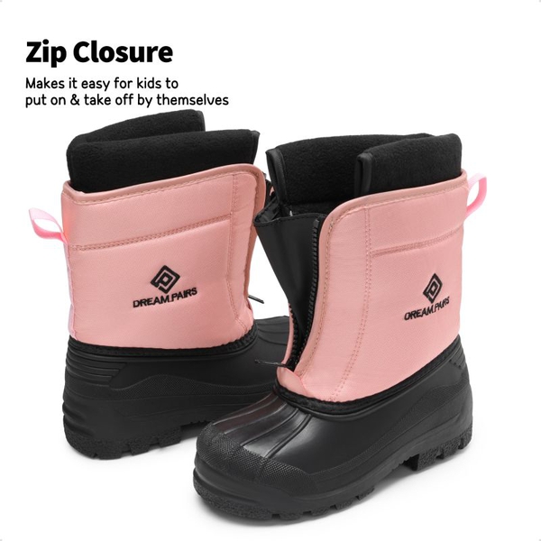 Kids Waterproof Snow Boots for boys and girls - PINK - 2