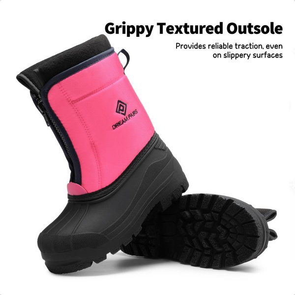 Kids Waterproof Snow Boots for boys and girls - FUCHSIA NAVY - 4