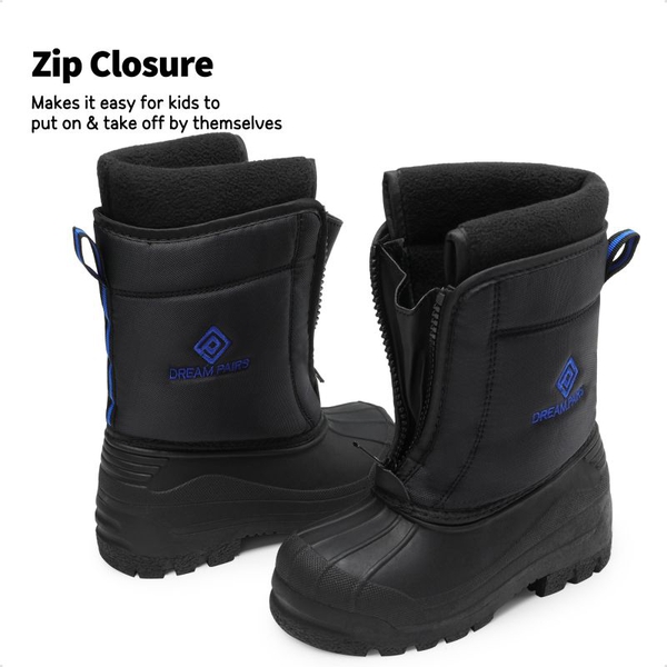 Kids Waterproof Snow Boots for boys and girls - BLACK ROYAL - 2