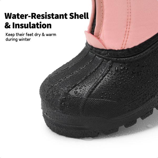 Kids Waterproof Snow Boots for boys and girls - PINK - 3