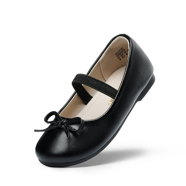 Girl's Ballerina Flat Shoes - BLACK-PU -  0