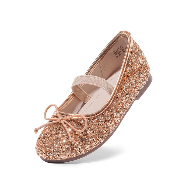Girl's Ballerina Flat Shoes - CHAMPAGNE -  0