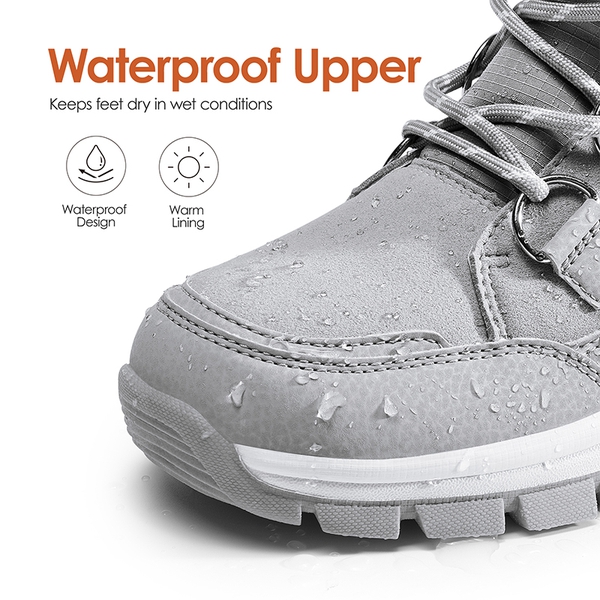 Non-Slip Cozy Outdoor Snow Boots - LIGHT GREY - 6