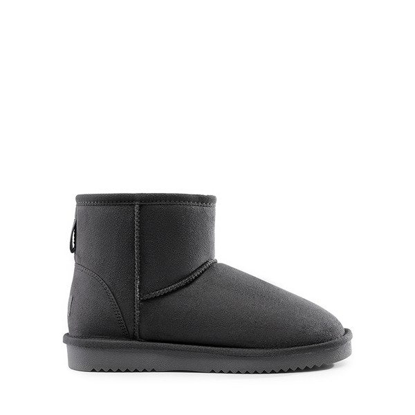 [FuzzyClassic I Low Boot] Faux Fur Lined Suede Snow Boots - GREY - 3