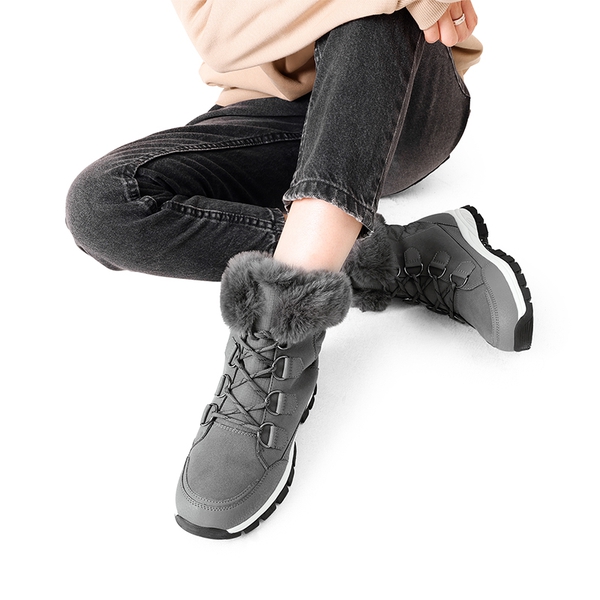 Non-Slip Cozy Outdoor Snow Boots - DARK GREY - 1