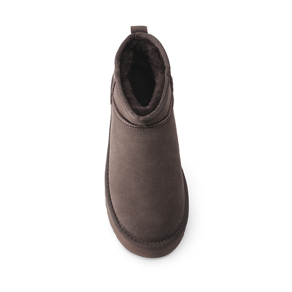 Faux Fur Lined Slip On Snow Boots - TAUPE - 5