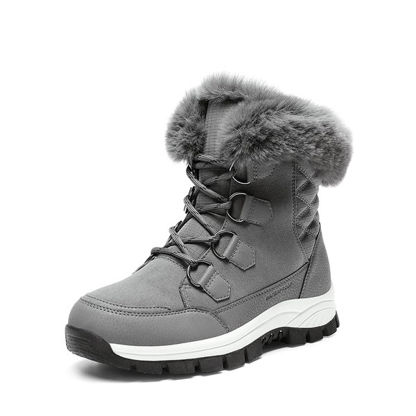 Non-Slip Cozy Outdoor Snow Boots - DARK GREY -  0