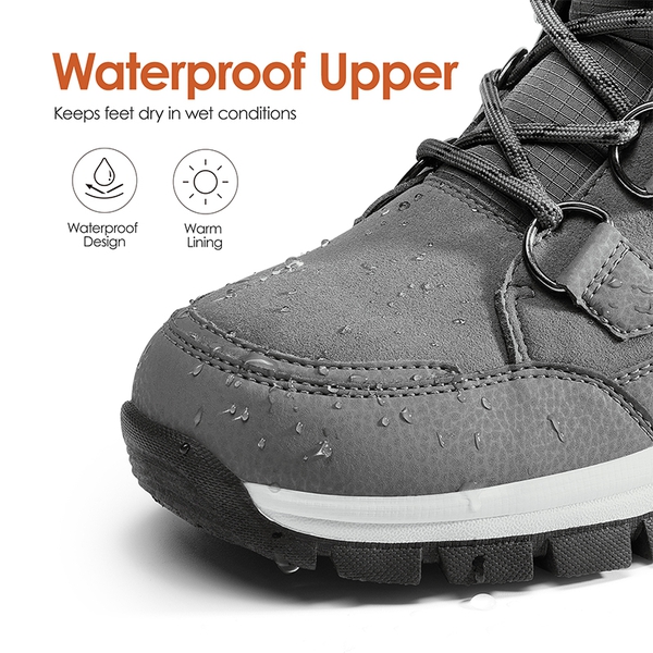 Non-Slip Cozy Outdoor Snow Boots - DARK GREY - 6