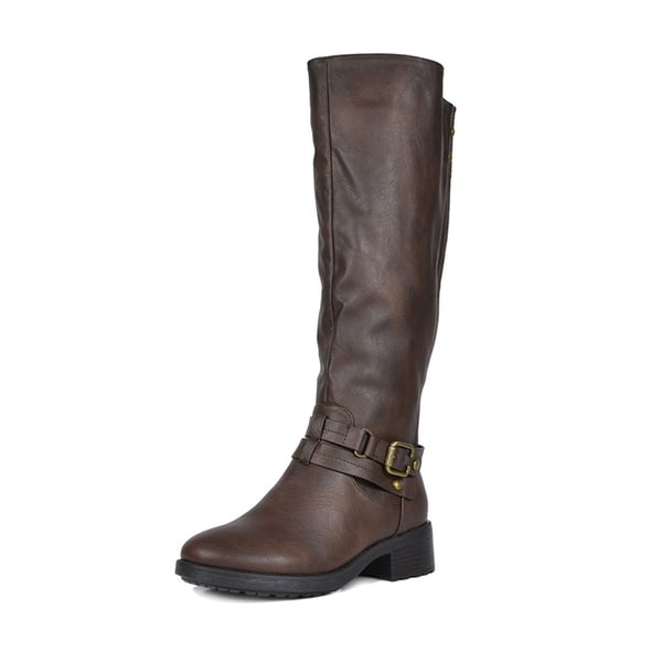Knee High Fur Lined Boots - BROWN -  0