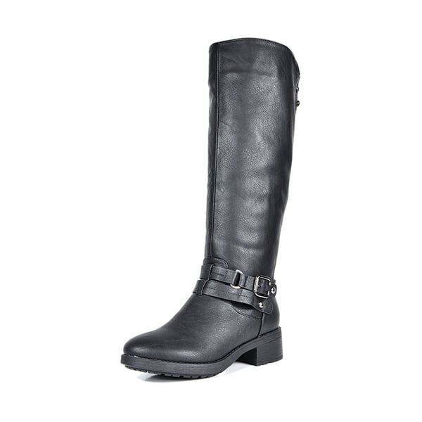 Knee High Fur Lined Boots - BLACK -  0